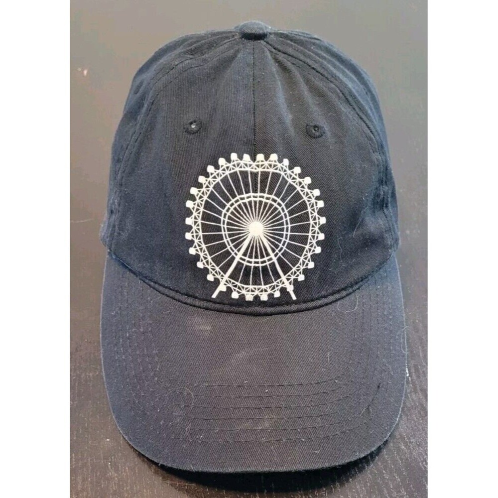The Orlando Eye White Graphic Black Baseball Hat Cap One Size